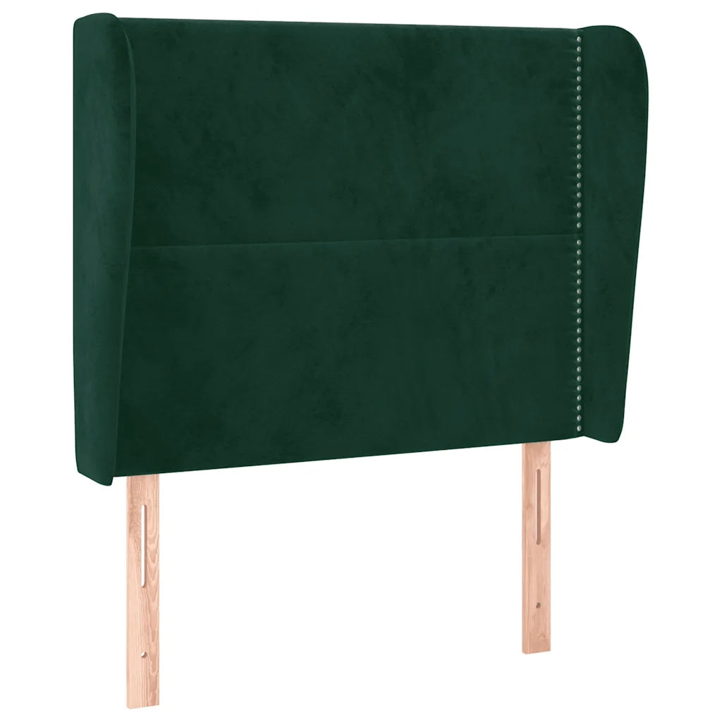 Testiera ad Orecchio Verde Scuro 93x23x118/128 cm in Vellutocod mxl 97671