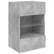 Mobile TV multimediale scaffale TV credenza mobile TV sala da pranzo soggiorno camera da letto mobile da parete con luci LED 40 x 30 x 60,5 cm grigio 02_0027881