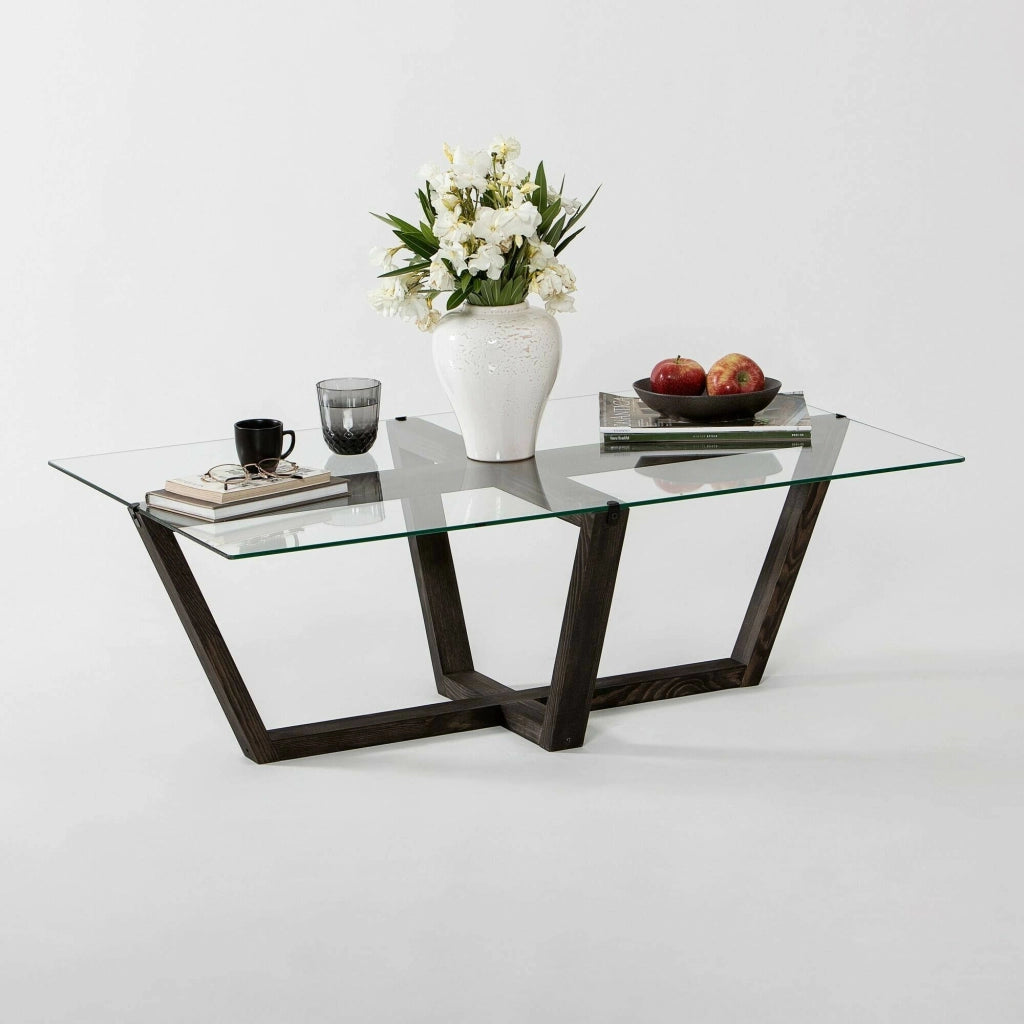 Visconti, Tavolino da Salotto Forma Rettangolare, 105x65x35h cm Nero Antracite