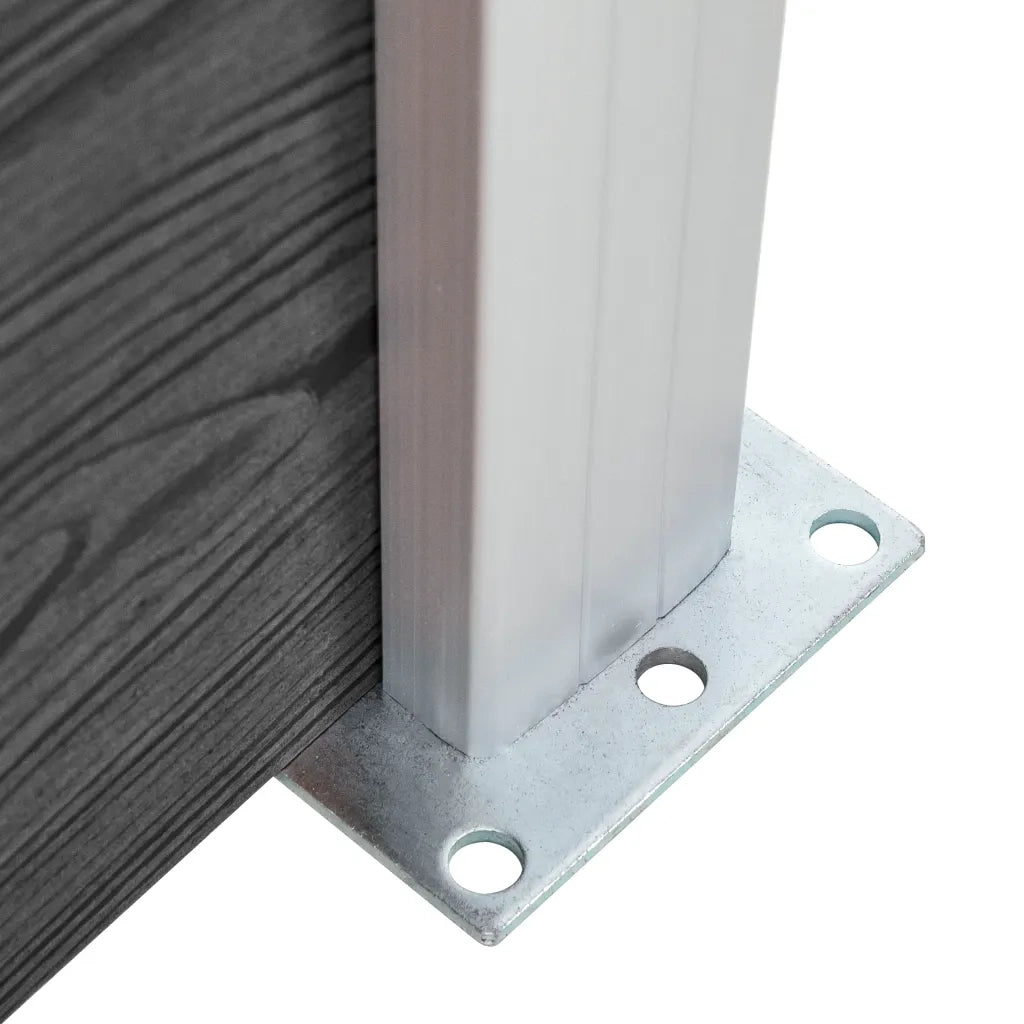Set Pannelli di Recinzione in WPC 353x146 cm Nero 3070459