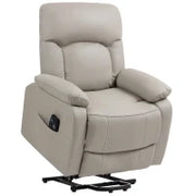 Poltrona alza persona elettrica con funzione massaggio e riscaldamento, 89 x 94,5 x 103 cm, Grigio