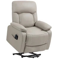 Poltrona alza persona elettrica con funzione massaggio e riscaldamento, 89 x 94,5 x 103 cm, Grigio