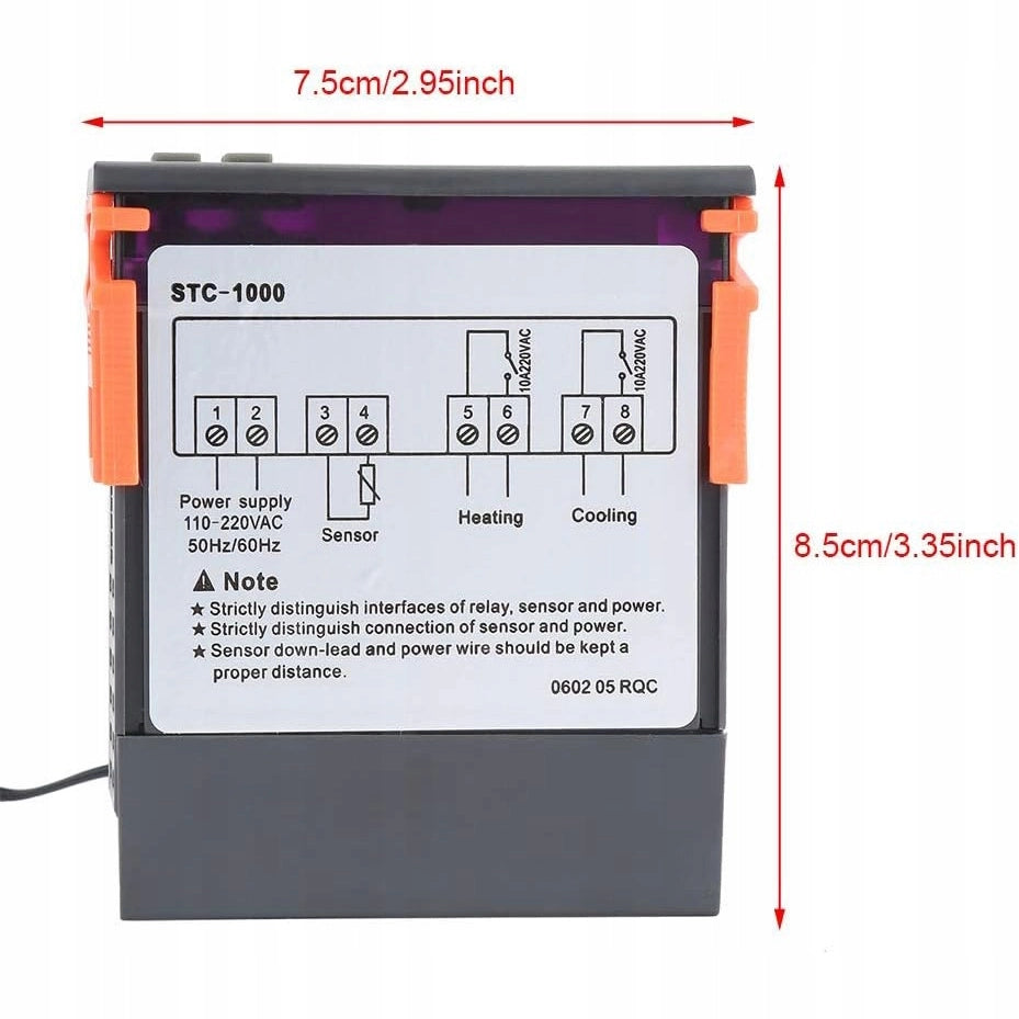 Termostato Regolatore di Temperatura STC-1000 230V – Display LED, Sonda Impermeabile | Controllo da -50°C a 110°C