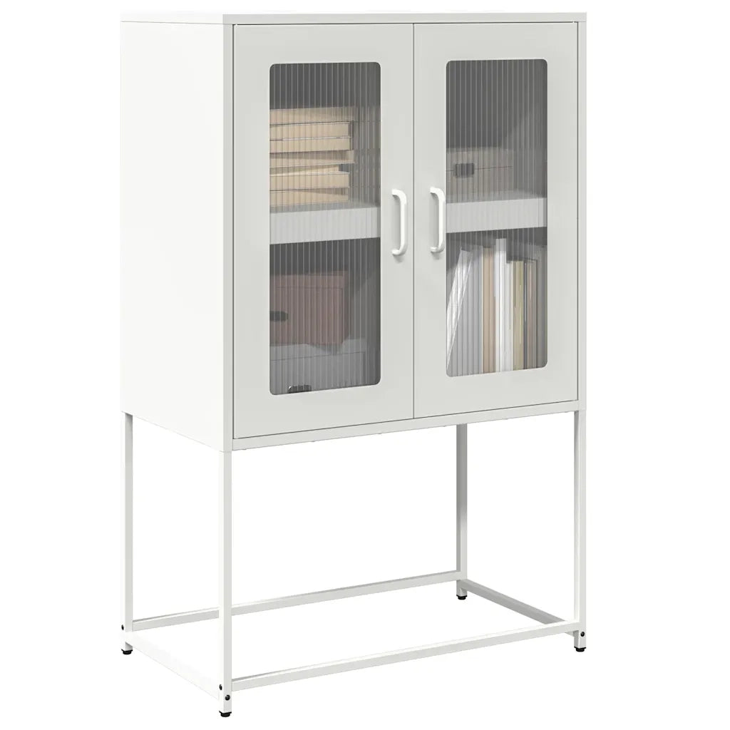 Credenza | Madia | Buffet da pranzo | Armadio da pranzo Bianca 68x39x107 cm in Acciaio