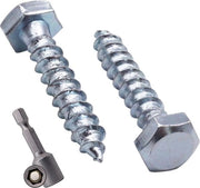 Viti a sezione a 5 punte in acciaio zincato M6 x 30 mm - set da 200 pezzi