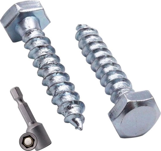 Viti a sezione a 5 punte in acciaio zincato M6 x 30 mm - set da 200 pezzi