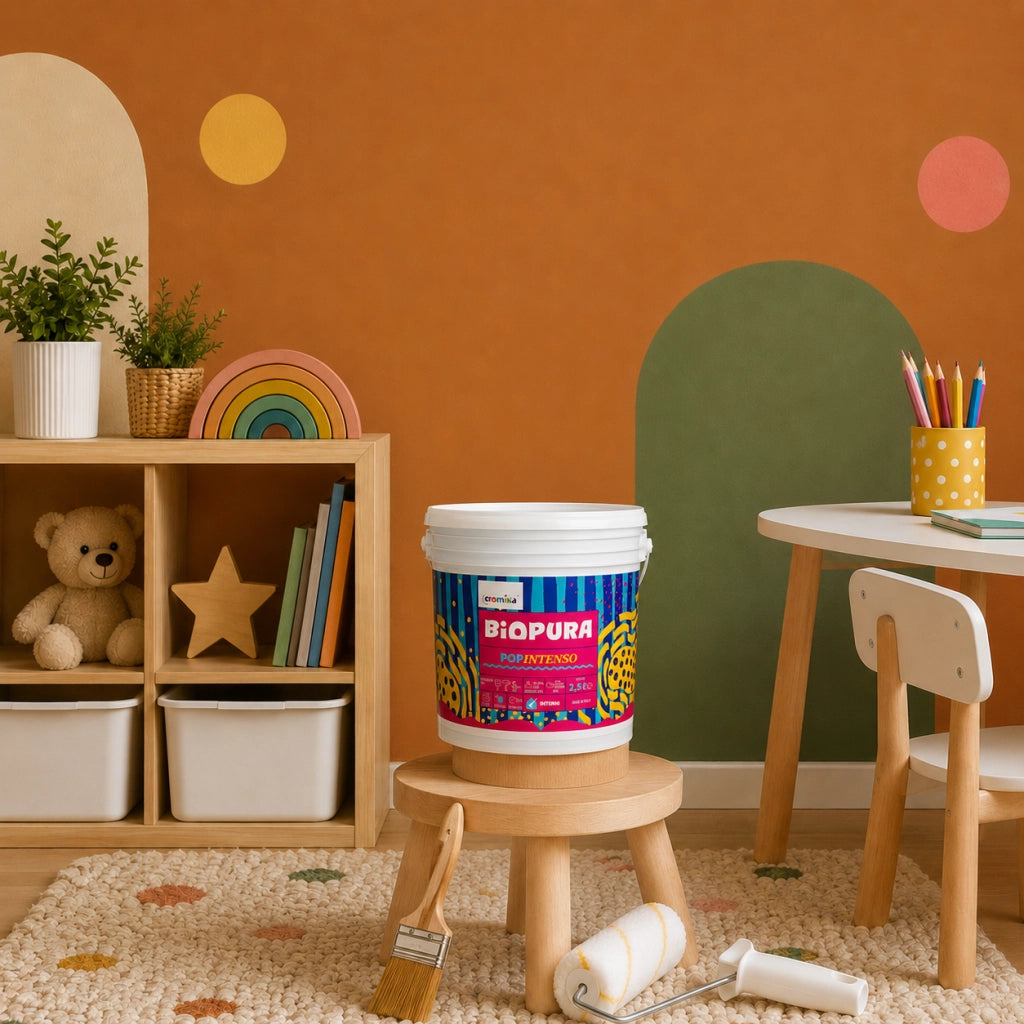 Popintenso palestra e decori interni pittura murale lavabile e coprente cromika *** formato 2.5 lt, colore- terra viv...