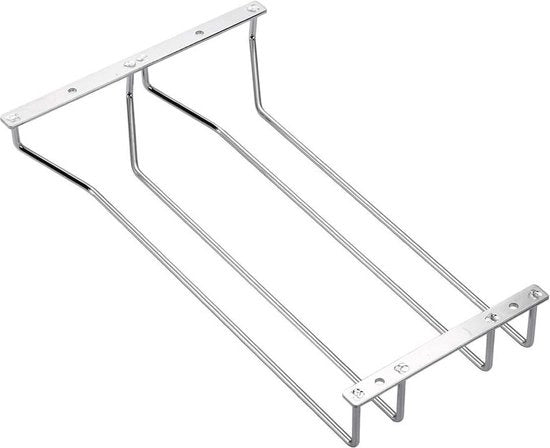 Supporto per Vini con Raccordi a Viti - Finestra Chrome - 35cm - 2 Filettature