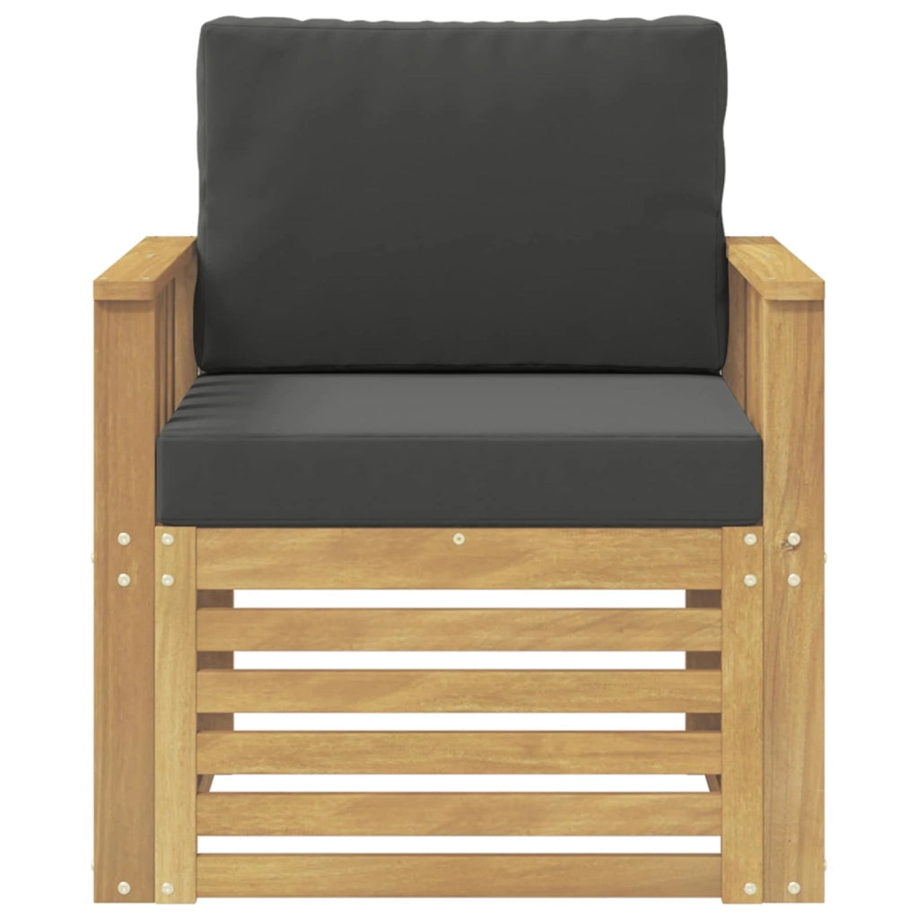 2 Pezzo Set di divani da esterno-Sofa da giardino Poliestere Bianco e Antracite 415134