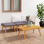 Set Divani da Giardino 4 pz con Cuscini in Massello di Acacia 3087030