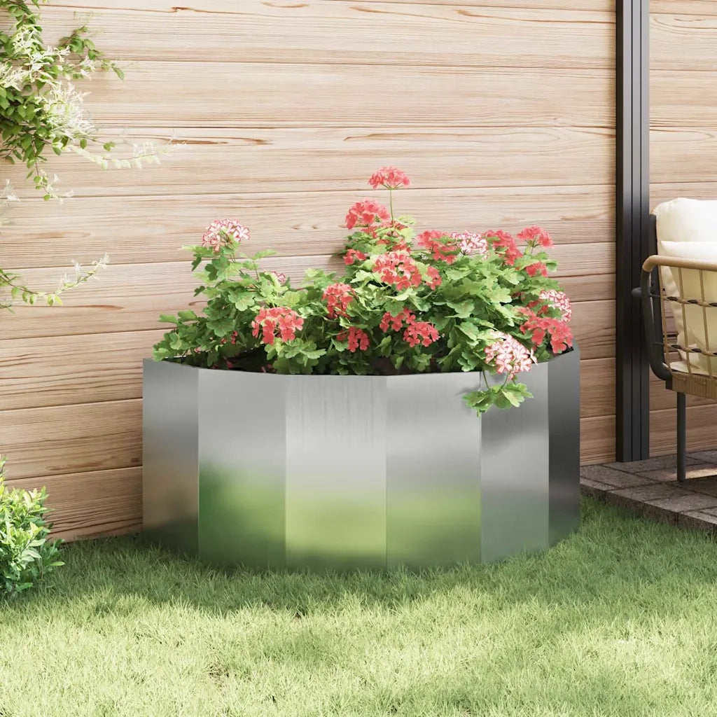 Fioriera | Cassetta per fiori | Vaso Argento 120 x 60 x 50 cm Acciaio zincato