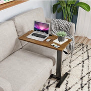 Tavolo per laptop - Tavolo supplementare - Tavolo da letto - Sostegno per laptop - Su ruote - Regolabile in altezza - Metallo/Legno - Inclinabile