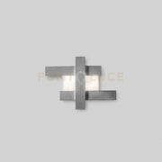 DOHA P/P - APPLIQUE COLORE ACCIAIO IN ALLUMINIO E METACRILATO A LED 3000K 2620LM 30W 65,5X49CM