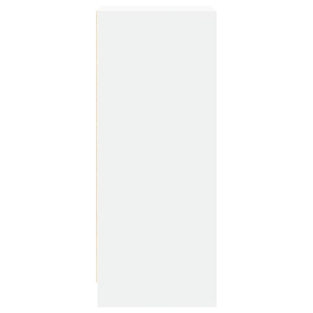 Buffet credenza cassettiera mobiletto mobile contenitore organizer per cucina soggiorno salotto con illuminazione a LED 42,5 x 34 x 85 cm legno ingegnerizzato bianco 02_0029772
