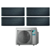 Climatizzatore Condizionatore Daikin Bluevolution Quadri Split Inverter serie STYLISH REAL BLACKWOOD 7+7+12+12 con 4MXM68N R-32 Wi-Fi Integrato 7000+7000+12000+12000 Colore Legno Nero - Garanzia Italiana