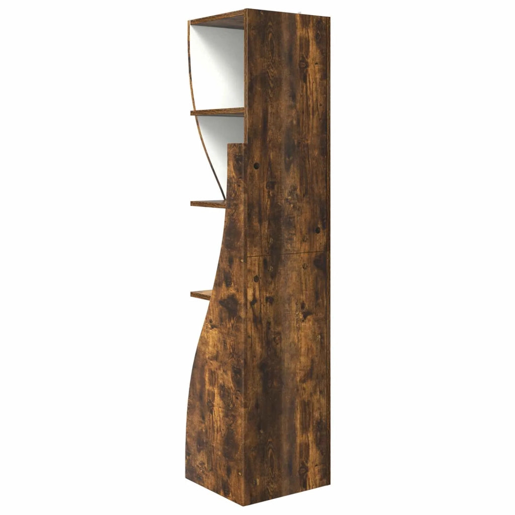 Mobile angolare 32x32x140cm Legno ingegnerizzato Rovere fumé 889880