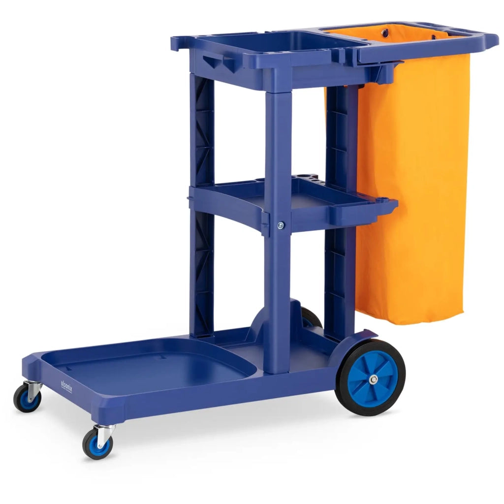Carrello di pulizia con sacco 120 x 51,5 x 96 cm plastica blu 14_0008607