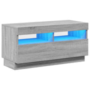 Mobile TV | Armadietto TV | Mobile Porta TV con Luci LED Grigio Sonoma 80x35x40 cm
