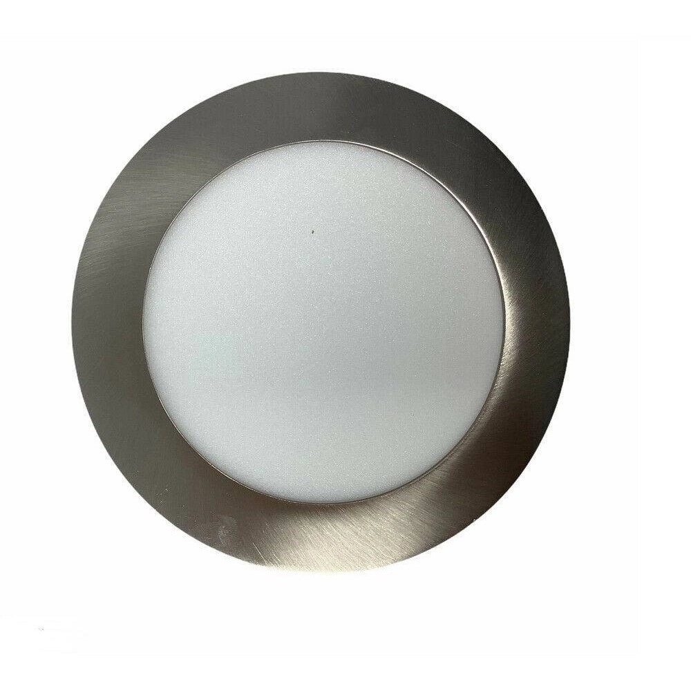 Trade Shop - Pannello Led Incasso Silver Tondo Slim 12 W Luce 6500k 3000k 4000k P155a-a -
