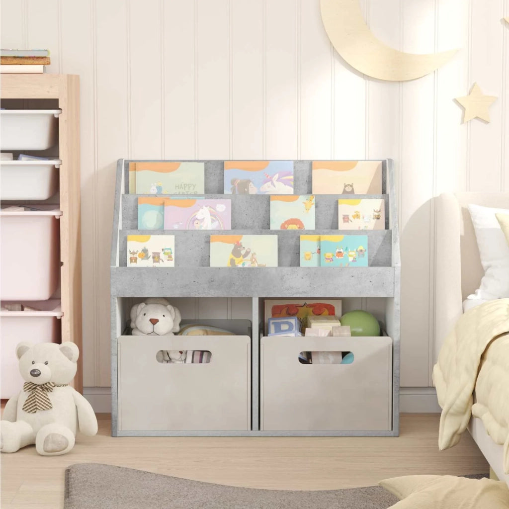 Libreria per Bambini Grigio cemento 72,5 x 29,5 x 69 cm 892382