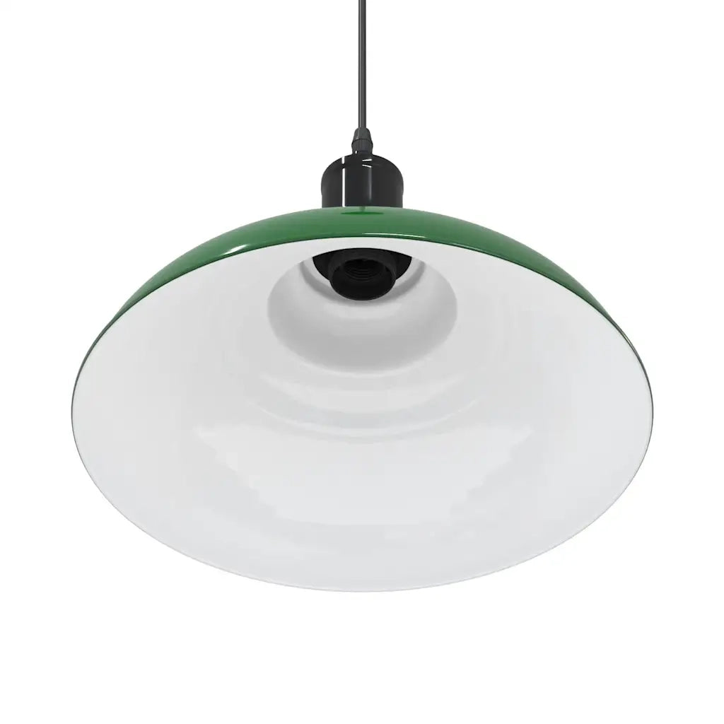 Lampada a Sospensione Regolabile E27 Verde Lucido ?31cm Metallo CFW7465765
