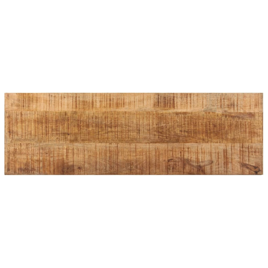 Panca 110 x 35 x 46 cm legno massello di mango grezzo e acciaio 02_0010929