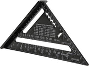 Misuratore angolare a tre lati in lega di alluminio - 7 pollici - precisione di marcatura - per lavorazione del legno - nero - peso ridotto 232 g - misuratore angolare