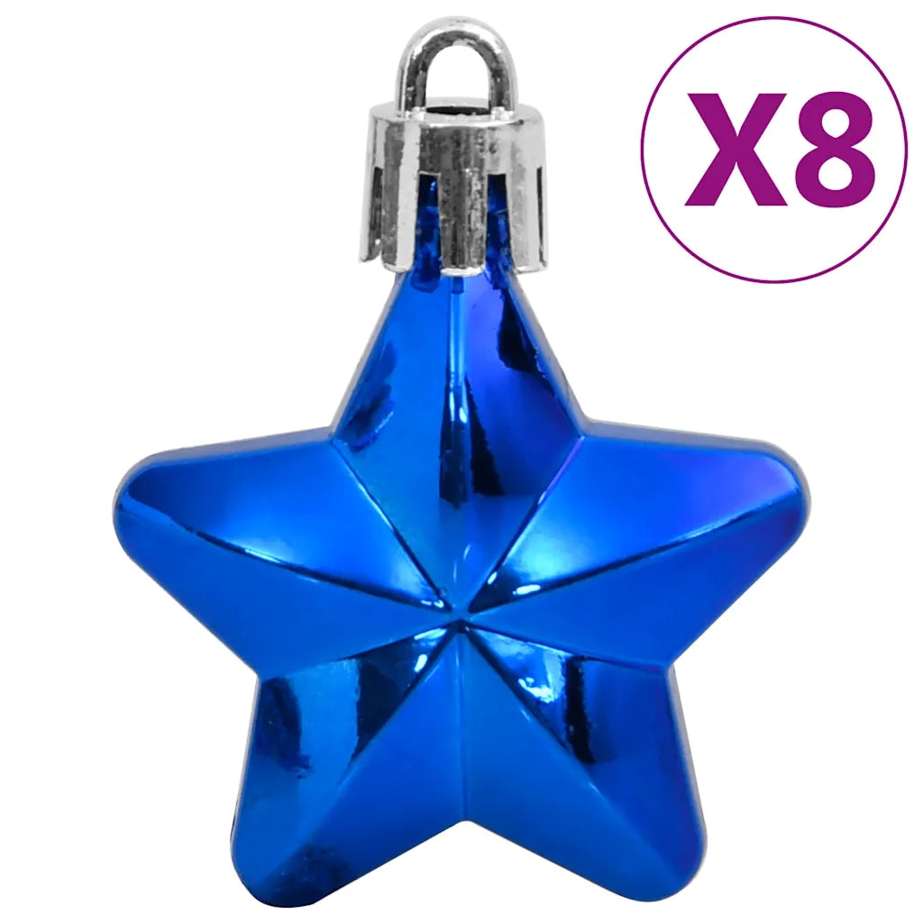 Set Palline di Natale 111 pz Blu in Polistirene 356118