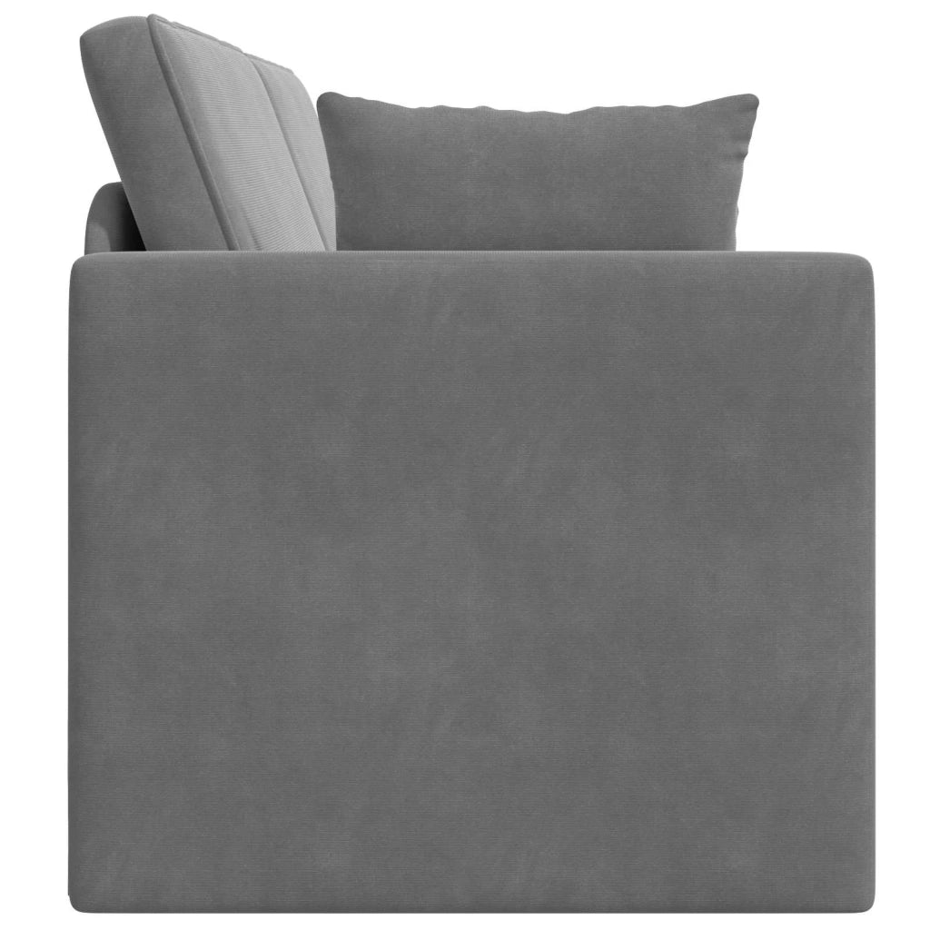 Divano-letto da pavimento Grigio scuro 213 x 70 x 77 cm Velluto 4106727