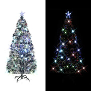Albero di Natale Preilluminato con Supporto e LED 180 cm Fibra Ottica 242427