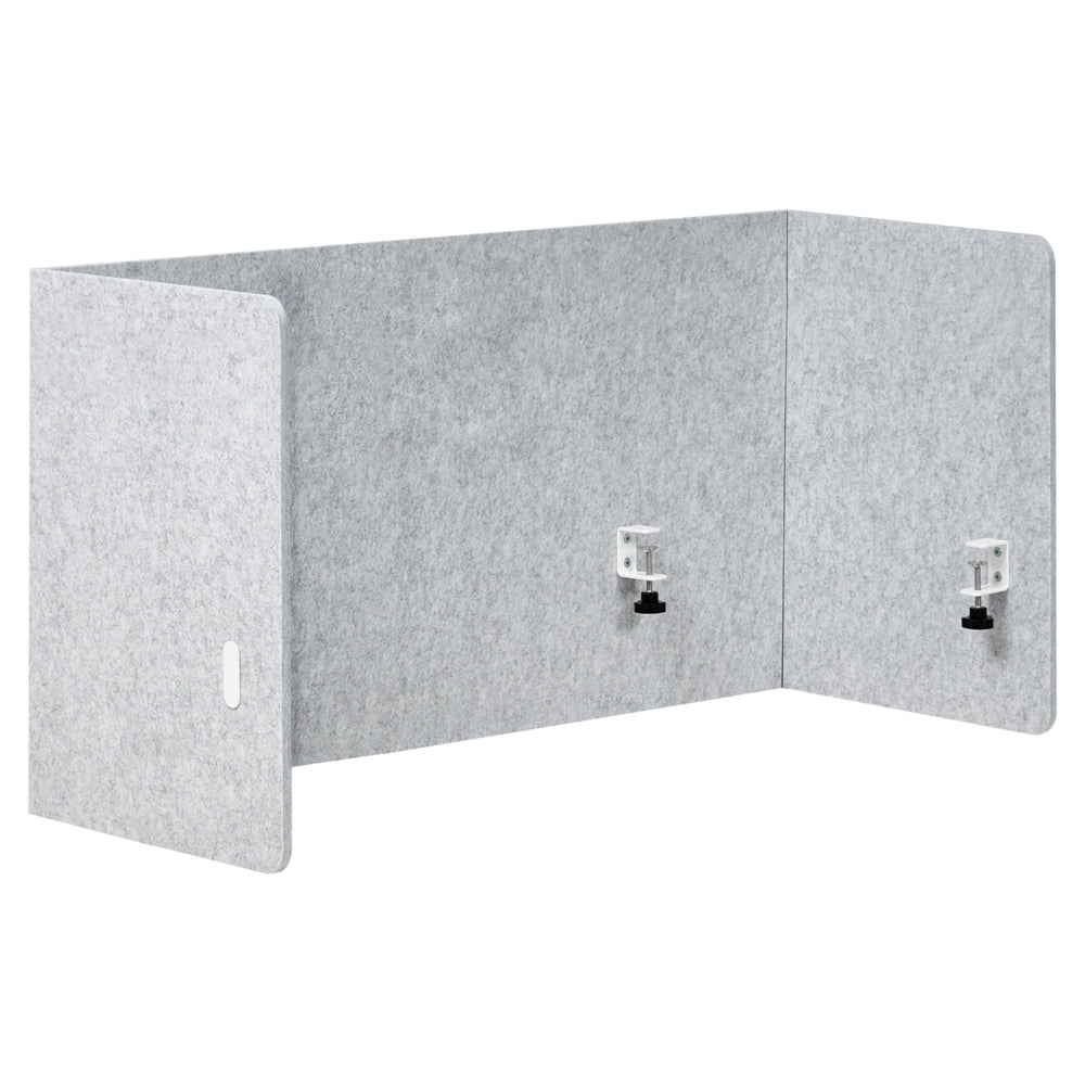 Pannello acustico in tessuto Imbottito 120 x 60 cm Grigio tavolo ufficio