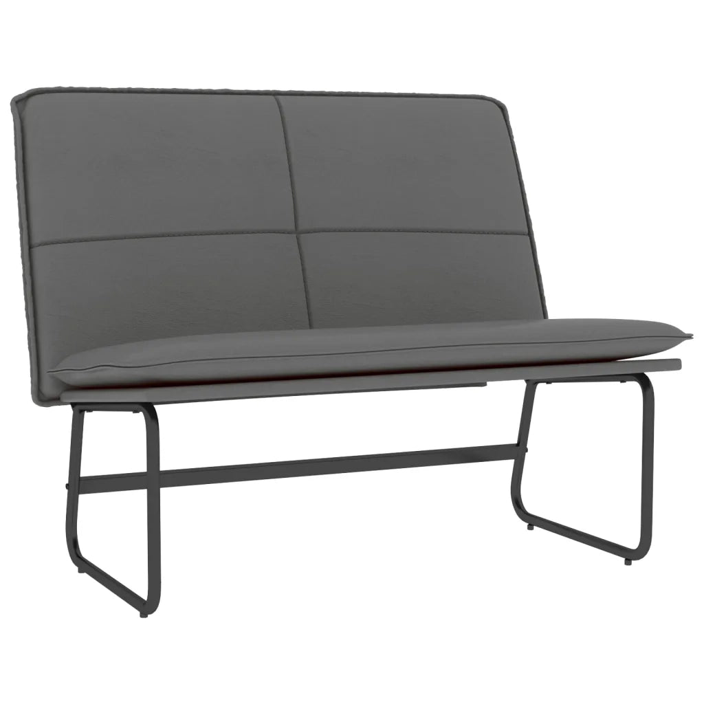 vidaXL Panca Grigia 100x75x76 cm in Similpelle