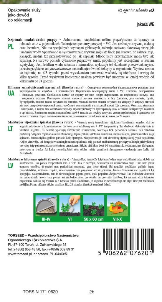Spinaci Malabar 10g