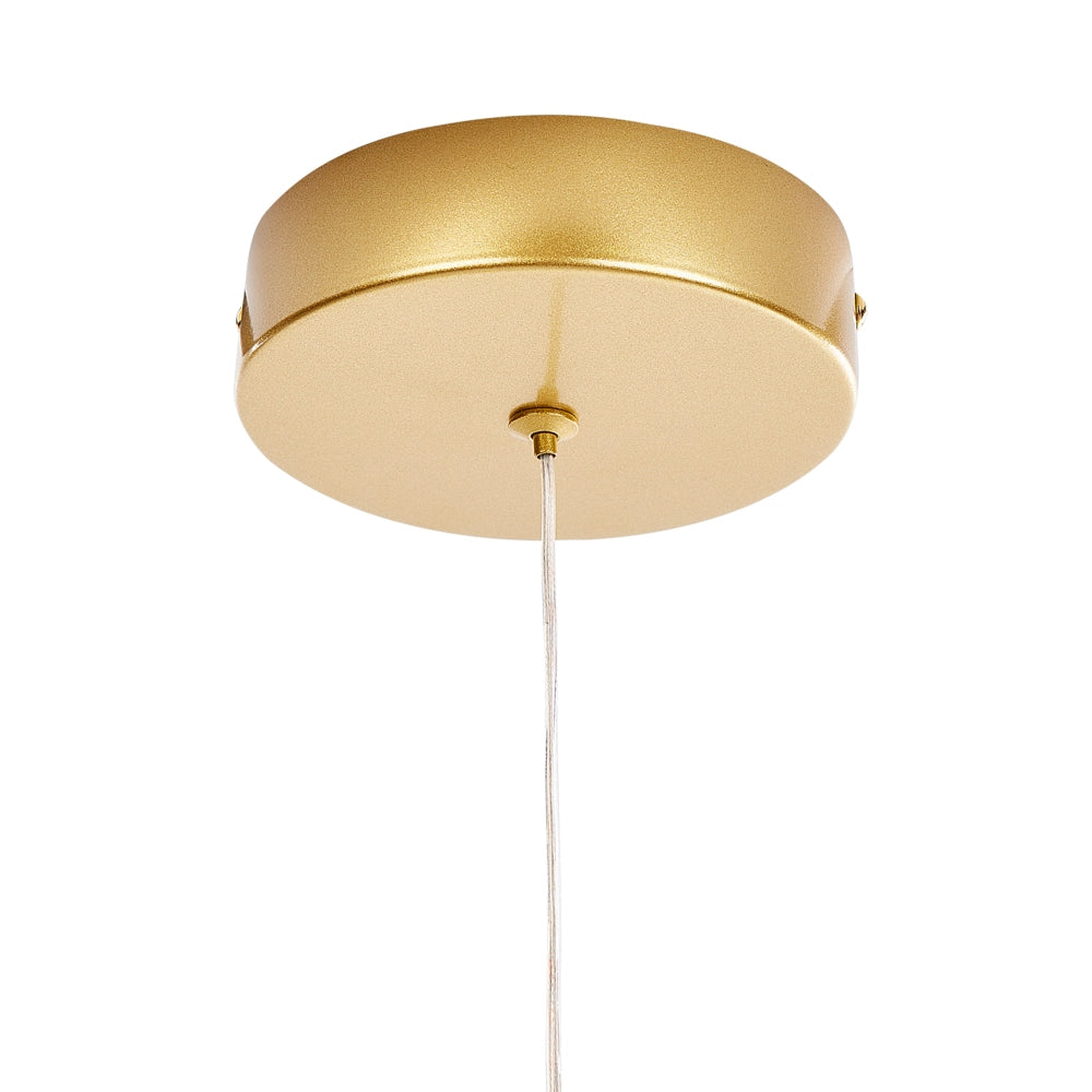 Lampada a sospensione LED in metallo dal design geometrico oro stile contemporaneo