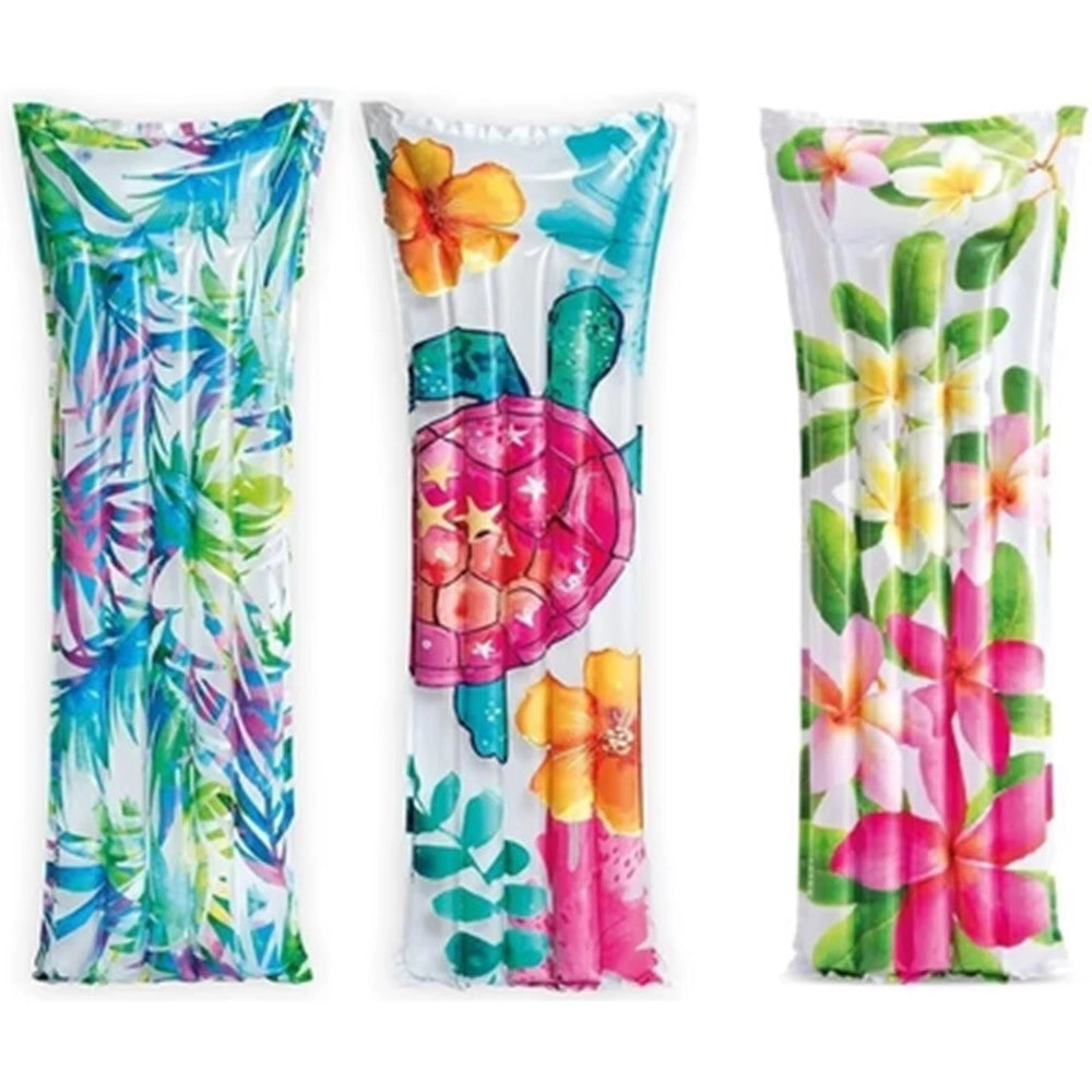 Trade Shop - Materassino Ad Aria Gonfiabile Galleggiante Fantasia Florale Tropicale 183x69cm 019961 -