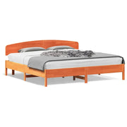 Letto matrimoniale | Letto per adulti | Giroletto senza Materasso Marrone Cera 200x200 cm Legno di Pino