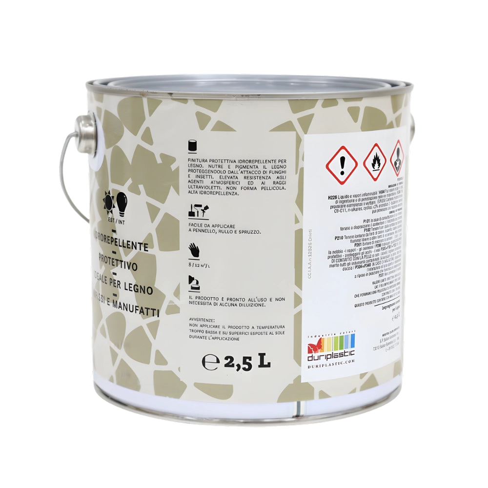 Durilux impregnante trasparente effetto cera per legno *** formato 2.5 lt, confezione 1