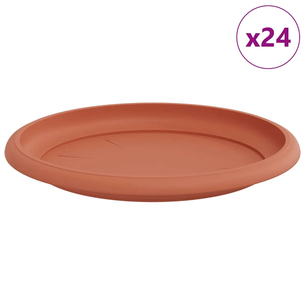 Vassoio Rotondo per Fiori 24 pcs Rosso Mattone Ø 14 x 2 cm 42020316