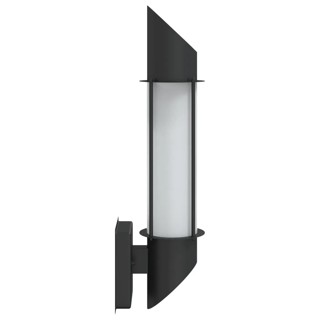 Applique da Esterno 2 pz Nere in Acciaio Inossidabile 4006295
