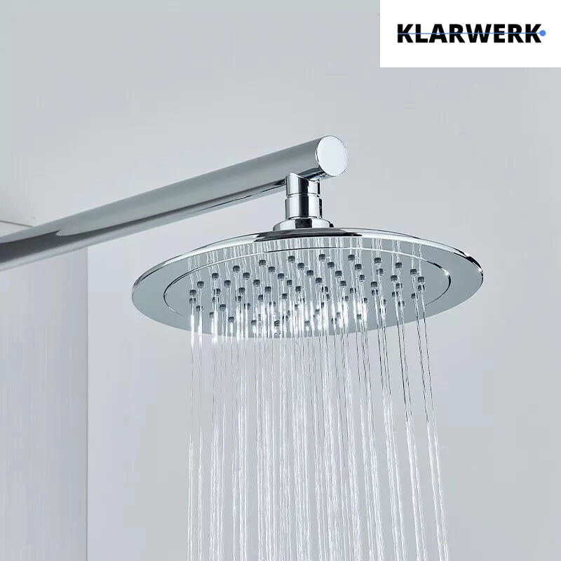 BEN | Pannello doccia soffione doccia a pioggia in acciaio inox | Sistema doccia idromassaggio spazzolata argento Miscelatore doccia rubinetto
