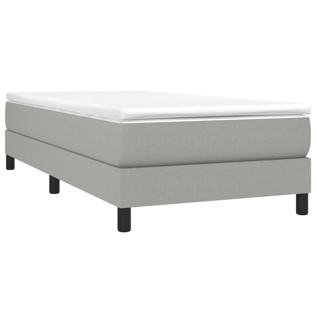 Struttura Letto a Rete a Molle-Giroletto Grigio Chiaro 80x200 cm Tessuto 712097