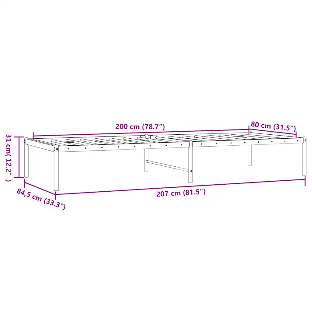Giroletto in Metallo Bianco 80x200 cm 350904