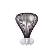 Lampada da tavolo Exota 810 in metallo nero con base cromata