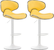 Set 2x Sgabelli LAS VEGAS V2 in similpelle giallo,bianco