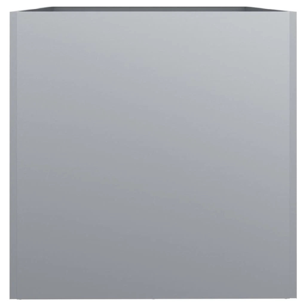 Fioriera/aiuola argentata per piante fiori terrazza giardino 62 x 40 x 39 cm acciaio zincato argento 02_0038076