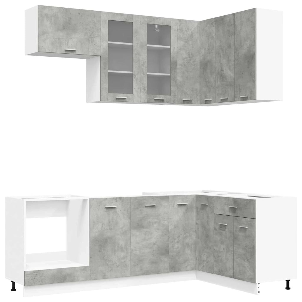 Unità Cucina LYON 8 pcs Grigio Cemento Legno ingegnerizzato 3438510