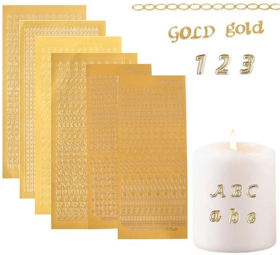 Etichette PVC gialle 6 lettere - Stickers selfadesivi - Lettere/Cifre autoadesive - Duraturo - Dimensioni 22,5 cm x 10,7 cm - Ideali per oggetti personalizzabili
