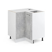 Armadio universale ad angolo R-Line Calcestruzzo 75.6 cm con anta, senza piano di lavoro Vicco