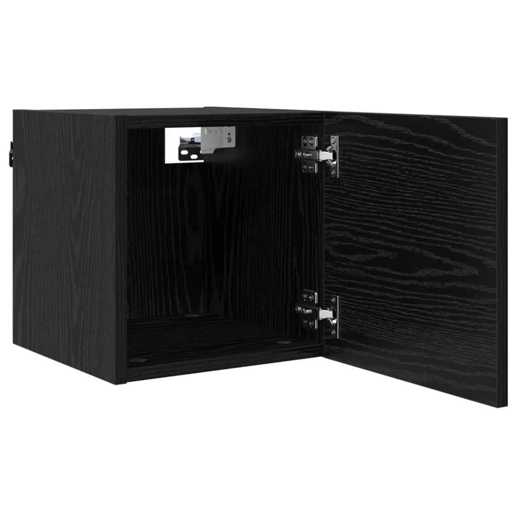 Mobile TV da parete 4 pcs Rovere Nero 30,5 x 30 x 30 cm 8009599