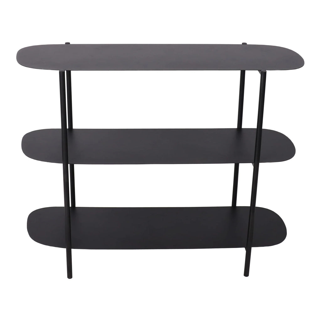 Tavolo consolle in acciaio 70 x 90 x 32 cm nero 03_0008567